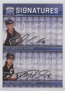 2008-09 Upper Deck Be a Player Duals Signatures Jeff Carter Mike Richards Auto