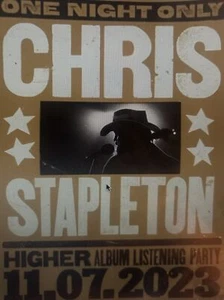 🎸Chris Stapleton Poster festa di ascolto "HIGHER" - Foto 1 di 1