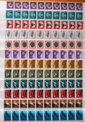 1969 Cocos Island Stamp Fish & Birds SHEET Full Set  MNH  - Rare  CV  $1500+ Cover