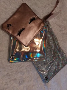 NEW Girl's Justice Set of 3 Make-Up Bags Pouches - Picture 1 of 1