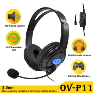 Casque Gaming Filaire Casque avec Microphone Antibruit Ordinateur Portable 3,5mm - Photo 1 sur 24