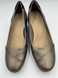 Collection by Clarks Emily Alexa Pumps, Women's Size 9M Pewter Comfort EUC - Picture 1 of 6