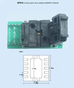 WL-DFN10-U101 0,5 mm Raster 3 mm Breite Steckschlüssel Adapter für Wellon Programmierer - Bild 1 von 1