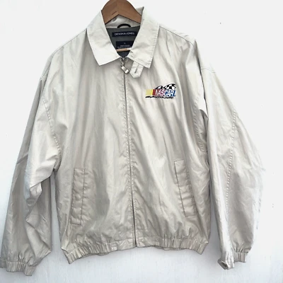 DEVON & JONES Mens Vintage Zip Up Jacket NASCAR RACING Embroidered Logo Size L - Image 1 of 4