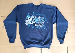 2016 Walt Disney World Disneyland Parks Resort blaues Sweatshirt Größe: Medium neu mit Etikett - Bild 1 von 20