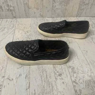Steve Madden девочек туфли размер 1 черный выстеганный поскользнуться на повседневный закрытый носок кроссовки - Изображение 1 из 4