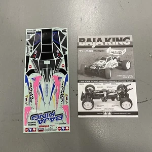 Vintage 2002 Tamiya Baja King 1/10 TL-01B Decals & Manual 58301 RC Buggy Car - Picture 1 of 12