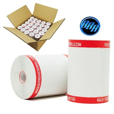 2 1/4 x 85 Thermal Paper 50 Rolls First Data FD130 FD50 FD55 FD100Ti {Coreless}