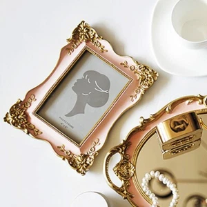 Delicate Gold Resin Photo Picture Frame Wedding Home Decor Multi Occasion Gift - Picture 1 of 7