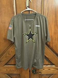 Dallas Cowboys Shirt Mens XL Green Nike Salute To The Troops Dri Fit Veteran - Picture 1 of 4