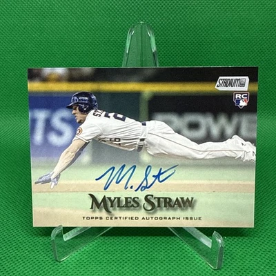 2019 Topps Stadium Club Auto Myles Straw #SCA-MS Rookie Auto RC - Image 1 of 2