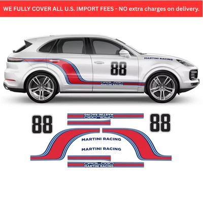 Curved Martini Racing Side Stripes, for Porsche Cayenne - Image 1 of 3