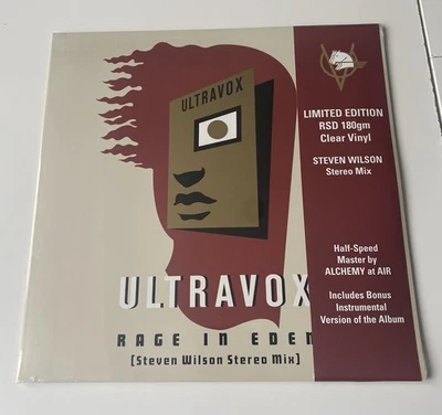 Ultravox Rage In Eden 2 x LP Album vinyl record Steve Wilson mix 180g clear RSD - Image 1 of 2
