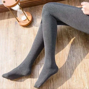 Vertical Stripes Winter Leggings Casual Pants Thermal Leggings Women Girl - Picture 1 of 17