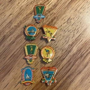 Vintage Tin Sports Pins Lot - Picture 1 of 17