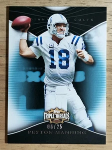 Topps Triple Threads Sapphire #6 2009 Peyton Manning - Imagen 1 de 2
