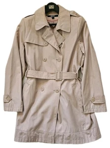 DKNY Trench Regenmantel Mac Khaki Haferflocken Damen XL Neu Ungetragen War 230 $ - Bild 1 von 12