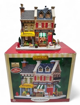LEMAX Parker's Corner Market *Retired 2013* Lighted Christmas Village Collection - Image 1 of 4