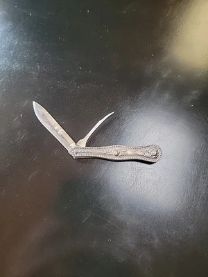 Vintage Sterling Silver Pocket Knife with Flowers, 22 grams. 5" - Image 1 of 4