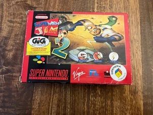 Earth Worm Jim 2 Super Nintendo Snes Pal Gig Virgin Paymates New - Imagen 1 de 4
