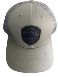 Columbia Mesh Snapback Trucker Hat Color: Green Black Mountain Patch NWT - Picture 1 of 6