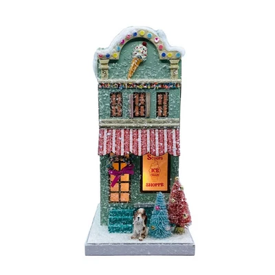 Cody Foster Christmas Light Up House, Glitter House, Ice Cream Shoppe, HOU-394