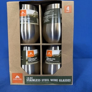 🍷Edelstahl Weingläser 4er Pack Ozark Trails 14 Unzen lebenslange Garantie 🍷 - Bild 1 von 8