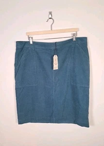 Womens Seasalt - UK Size 20 - Peverell Needlecord Pencil Skirt 100% Cotton Lined - Picture 1 of 8