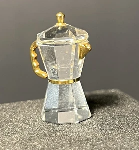 Swarovski 2000er Kristall Espresso Mokkakanne goldfarben Griff Deckel, 268625, 1,25" - Bild 1 von 6