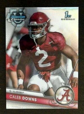 2023 Bowman Chrome U Refractor Caleb Downs #49 Alabama Ohio State  1st Bowman - Image 1 of 2