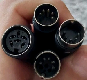 3 x 5 poliger MIDI DIN Stecker auf Chinch und 6pol Buchse auf Chinch - Bild 1 von 3