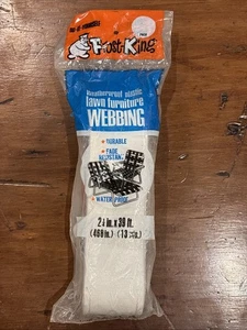 White PW39 Vintage Frost King Lawn Furniture Webbing New Unopened 2 1/4" x 39' - Picture 1 of 3