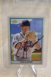 TOM GLAVINE Upper Deck Playball Signed Card IP In Person AUTO Braves HOF - Picture 1 of 1