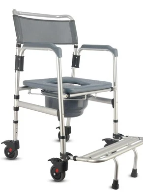 Hygicare Aluminum Commode Chair, Elderly & Disabled, 300lb Capacity, Adjustable - Image 1 of 4