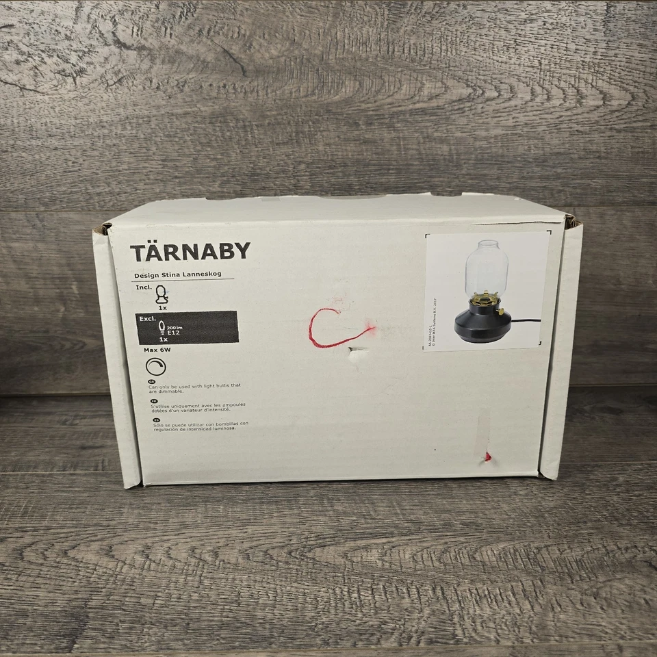 IKEA Tarnaby Dimmable Lantern-Style Stainless Base Table Lamp 905.150.66