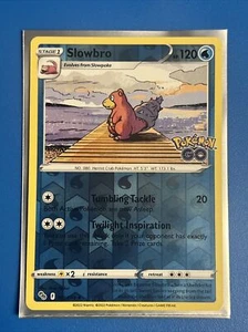Slowbro 2022 - Holograma inverso poco común - 020/078 Pokemon GO casi nuevo + ahorrador de cartas - Imagen 1 de 2