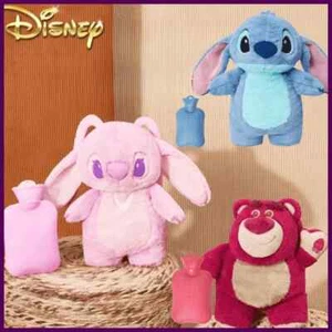 Disney Plush Hand Warm Bottle Stitch Cartoon Water Filled Hand Warmer Cute Lotso - Picture 1 of 27