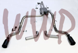 2.5" Dual Stainless CatBack Exhaust System 07-09 Toyota Tundra 5.7L V8 Black Tip