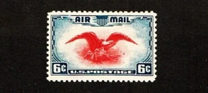 1938 U.S. AIRMAIL 6cDk Blue & Carmine  "Eagle"  C23 M/NH/OG Bright! - Picture 1 of 1