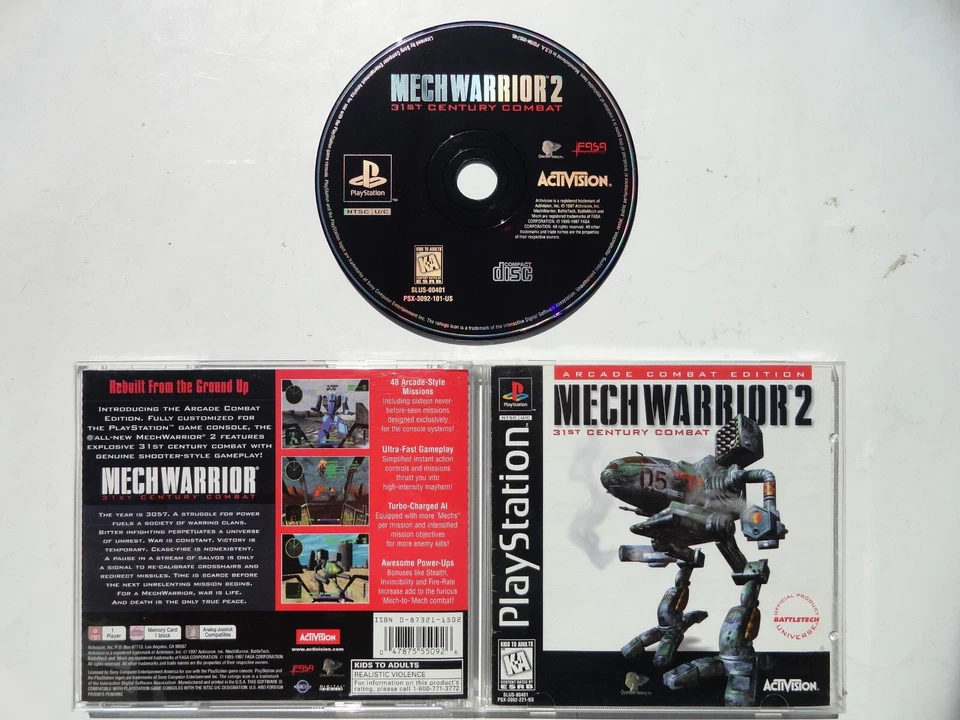 MechWarrior 2 PlayStation 1 PS one NTSC USA GAME+CASE+MANUAL - Image 1 of 1