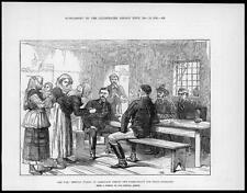 1876 Antique Print - SERBIA ALEXSINAC Women Officers Commandants Husbands (111)