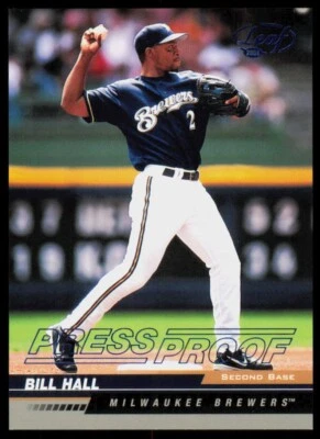 2005 Leaf Blue Press Proof Bill Hall /75 Milwaukee Brewers #107 - Image 1 of 2