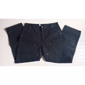 Vintage Carhartt B01 Herren 38x32 schwarz Canvas Doppelknie genietet Arbeitshose USA - Bild 1 von 6