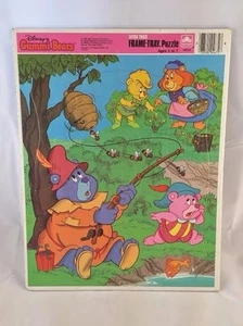 VINTAGE Disney Gummi Bears frame tray Puzzle Tummi Cubbi Sunni Grammi GOLDEN  - Picture 1 of 2