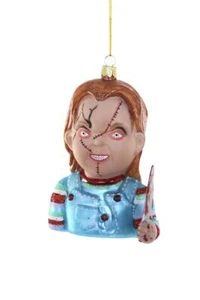 Chucky Chuckie Child's Play Halloween Movie Character Glass Ornament - Picture 1 of 1