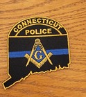 Connecticut Police Freemason Masonic Freemasonry Police Patch