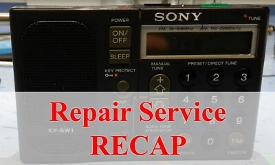 Sony ICF-SW1 Capacitor Replacement - Repair Service Only - Image 1 of 3