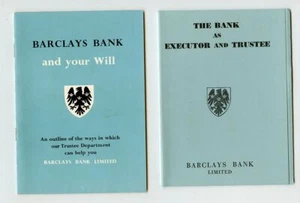 1954 Booklet - Barclays Bank and Your Will - Nice Condition - Bild 1 von 2