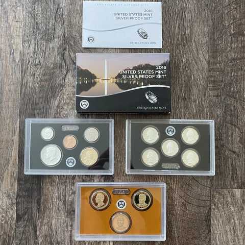 NEW In Box! 2016-S United States Mint Silver Proof Set COA 13 coins OGP Cover