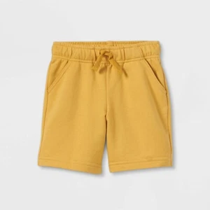 Cat & Jack Athletc Short Toddler Boy  2T Yellow Pull-On Elastic Waistband Cotton - Picture 1 of 3